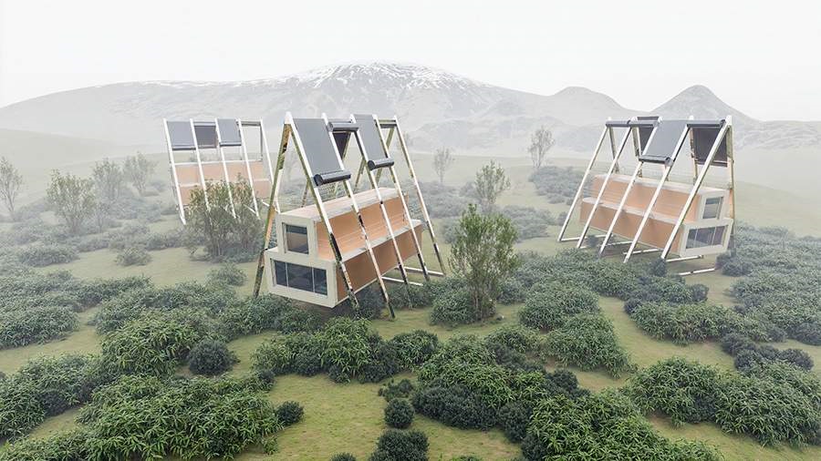 Российские архитекторы разработали парящие в воздухе дома для Крайнего Севера