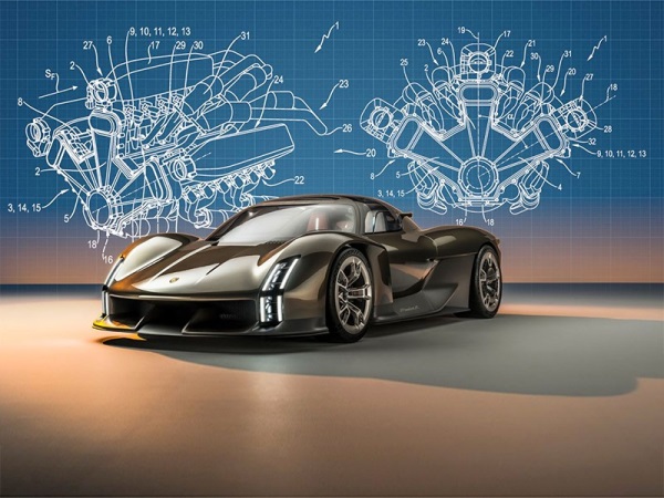 Porsche запатентовала двигатель W18 с тремя турбинами