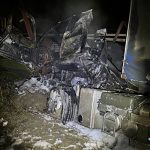 Грузовой автомобиль влетел в газопровод и загорелся в Нижегородской области